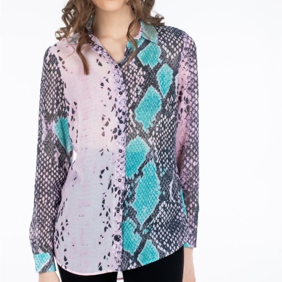 New GUESS Long Sleeve Top SZ XS - Picture 1 of 2